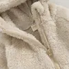 Bonito orelhas de pelúcia jaqueta do bebê criança meninos meninas casaco outono inverno quente com capuz crianças outerwear roupas da menina da criança 231220