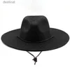 Chapeaux à bord large chapeau seau de 10,5 cm Brim gros chapeau de paille pour femmes hommes jazz fedoras refroidissement chapeau de soleil d'été