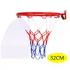 25/32/45cm Wall Mounted Basketball Hoop Netting Metal Rim Hanging Basket Basket-Ball Wall Rim with Screws Indoor Outdoor Sport 231220