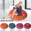 Large 8080cm Mandala Floor Pillows Bohemian Meditation Cushion Cover Round Pouf Retro Boho Tapestry Cover Case d908089680889