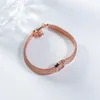 Entrega gratuita joias de urso espanhol 2023 novas pulseiras requintadas de aço preto e prata rosa joias para mulheres presente estoque pronto