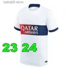 Fanów TOPS TEE 2023 2024 MAILLOTS DE FALTALL SOCCER Jerseys Mbappe Lee Kang in Hakimi 23 24 Paris Football Shirt Marquinhos Verratti Maillot Foot Men Kit Kids