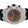 Lyxklockor Audema Pigu Automatiska mekaniska armbandsur 42 mm Epic Volcano Diamond (12,5 CT) WN-MY6Q