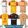 Les fans en tête de TEE 2324 RC Lens Sainte Barbe Soccer Jersey Openda Buksa Kakuta Sotoca Fofana da Costa Maillot de Foot Medina Oreba Gradit Frankowski 20232024 Medina Footb