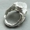 Grote diamantringen heren hiphop ring sieraden onregelmatige steen solitaire ring zwarte zilveren trouwringen voor feest