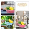 Dinnerware Sets 2 Pcs Tub Storage Basket Containers Wicker Picnic Plastic Rattan Bread Proofing