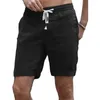 Shorts maschile 5xl in fascia elastica a mezza fascia elastica tasche sport uomini estate di colore solido casual