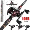 Combo Sougayilang 1,98 m M Power Carbon Fiber Baitcasting 4 Abschnitte Rute und 18 + 1 BB Links-/Rechtshand-Cast-Angel-Combo-Set