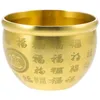 Bowls Treasure Bowl Wealth Chinese Fortune Basin Tablett Dekoration Desktop Adornment Brass Candy Home
