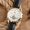 2019 New Fashion Mens Lederband Automatische Handgelenk Watch263t