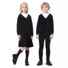 Велюровый комплект с воротником-стойкой для мальчиков и девочек, одинаковые комплекты для всей семьи, детская бархатная модная одежда на осень-зиму для малышей-подростков 231220