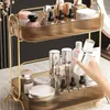 Organisateur de boîtes de rangement pour les cosmétiques Le fond peut être tiré facilement de grande capacité Luxury Luxury Sproof Amovable Dresher Stable