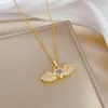 Pendant Necklaces Fashion Angel Wing Necklace For Women Exquisite Heart Zirconia Collarbone Chain Wedding Party Valentine Day Gift Jewelry