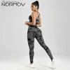 Активные наборы NORMOV Tie Dyeing Gym Set Бесшовные женские спортивные комплекты Спортивный комплект с поднятием ягодиц Женский тренировочный комплект с высокой талией Спортивный костюм Женская майка TopL231221