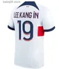 Fanów TOPS TEE 2023 2024 MAILLOTS DE FALTALL SOCCER Jerseys Mbappe Lee Kang in Hakimi 23 24 Paris Football Shirt Marquinhos Verratti Maillot Foot Men Kit Kids