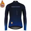 Conjuntos de carreras España Invierno Polar térmico Ropa de ciclismo 2023 Mens Jersey Traje Al aire libre Montar en bicicleta de montaña MTB Warm Bib Pants Set Ciclismo