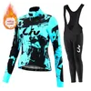 Liv Women Team Winter Fleece Långärmning Cykeltröja Set Mountian Bicycle Clothes Wear Ropa Ciclismo Racing Bike Suit 231221