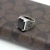 Eulonvan luxe Vintage 925 argent Sterling noir anneaux bijoux accessoires hommes goutte cubique zircone S3810 taille 6 13 231220