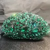 Vert émeraude femmes pierre sacs de soirée pour la fête de mariage sac à main mariée strass embrayages sacs sac à main mariée cristal Minaudiere 231220