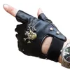 Half finger genuine leather sports knight gloves soft leather wear-resistant and anti slip high-quality