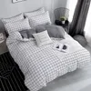 Set di biancheria da letto set da 4 pezzi con cover di copertura del piumino per doppio e letto classico semplice moda domestica