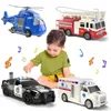 4 opakowania pojazdy ratownicze Playsets Playsets Pojazdy napędowe z światłem i dźwiękiem, w tym karetka strażacka PLA 231221