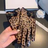 Leopard Print Bow Touch Screen Gloves High-end Sheepskin Glove Fashion Womens Split Finger Gloves size M L With Box CSD2312215