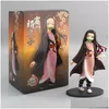 Aktion Spielzeug Abbildungen 15 cm Dämon Slayer Action -Figuren Kamado Tanjirou Agatsuma Zenitsu Nezuko Krieger PVC Modell Spielzeug Drop -Lieferspielzeug DHFAO