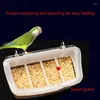 Andra fågelförsörjningar matningslåda stänkfast matdispenser papegojor skålfåglar bur hängande matare plastbehållare