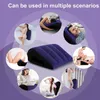 Inflatable PVC Flocking Pillow Wedge Love Pillow Triangle Foldable Master Cushion Labor-saving Sitting Bed Sofa Furniture 231220