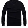 Polos pour hommes Haute Qualité Petit Cheval Hommes Polos Classique Mode Homme Manches Longues Usa Top Hombre Broderie Mâle Solide Colo Chemise