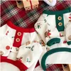 Hundkläder Dog Apparel Christmas Elk Shirt Autumn Pet Clothes Button Hoodies For Small Dogs Cat Puppy Plover Flecce Warm Clothing Rop DHSQV