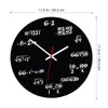 Horloges murales Vorcool Creative Mathematics Blackboard Clock Cadeau de professeur pour le bureau à domicile en classe (noir)