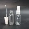 PET 30 ml de spray frasco de perfume vazio frasco com pulverizador de bomba tampas brancas garrafas portáteis de maquiagem para amostra de deslocamento de viagem PRQHN
