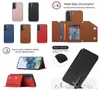 Mit Pack Wallet Cases für Samsung S23 Ultra Plus A23 4G 5G A13 4G Haut Gefühl Leder Mode Luxus Kredit ID Karte Slot Halter Fli7682920