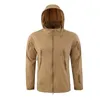 Chaquetas de caza para hombre de verano Soft Shell de una sola capa de secado rápido chaqueta táctica delgada ciclismo al aire libre escalada impermeable transpirable con capucha