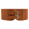 Cinture Cintura elastica da donna Corsetto largo elegante vintage Corda elastica universale decorativa con fibbia ad ardiglione