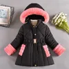 Les filles d'hiver plus velours manteaux chauds enfants à capuche épaississent vestes vestes pour enfants mode longs parkas pour filles 4-12 ans 231221