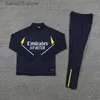 Fanów TOPS TEE 2023-2024 Real Madrids Tracksuit Set Training Stretch 23/24 MĘŻCZYZN I KURTĘ DZIECI RADAL CHANDAL FUTBOL Rozmiar 10-2xl