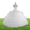 6 Hoops Steel with Puffy Tulle Petticoat Crinoline Underskirt Slips For Wedding Dress Quinceanera Ball Gown Jupon Tarlatan1603210