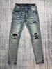 Designers Jeans France Fashion Pierre Straight Men's Biker Hole Stretch Denim Casual Jean Men Skinny Pants Elasticit 555