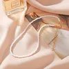 Hänghalsband Tobilo Trend Elegant Wedding Jewelry Big Pearl Necklace for Women Fashion White Imitation Choker