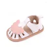 Babyschoenen 0-18M Zomer Geboren Baby Peuter Baby Meisjes Comfort Ademende Sandalen Schoenen Zonnebloem Platte Hak Rubber Zacht 3 Kleuren