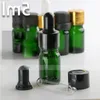 960 piezas/lote de vidrio vacío Botella de 5 ml de cuentagotas para aceites esenciales Verdes 5 ml de botellas de líquido electrónico TMCCB