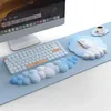 Maus -Pads Handgelenk ruhen Wolken Keyboard Maus Handgelenk Hand Rast Speicher Schaum Silikon PU Maus -Pad Handgelenk Padl231221