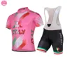 Ny anpassad 2017 100 år färger Italien Italia MTB Road Racing Team Bike Pro Cycling Jersey Set Bib Shorts Clothing Breattable3170762