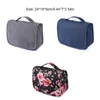 Bolsas de almacenamiento Bolsa de lavado Bolsa Saco de maquillaje Suministros de viaje exquisitos Compartimentos de diseño plegable Organizador de cosméticos Gris