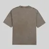 Paris Style Men Designer Tee Flame Letter Print Washed Vintage T Shirt Summer Street Skateboard Short Sleeve Tshirt 24ss 1221