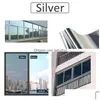 Car Sunshade 1 3 5Mx40Cm Home One Way Mirror Window Glass Building Tinting Film Side Solar Uv Protection Sticker Curtain Scraper Sun D Dhq8H