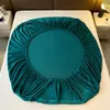 Solid Color Plush Velvet Fitted Bed Sheet Soft Comfortable Bedding Mattress Cover Bed Linen for Home Bedroom Fleece Bedspreads 231221